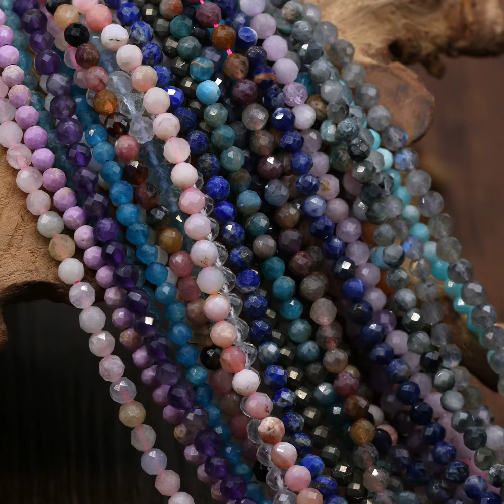 Perles à Facettes en Pierre Naturelle