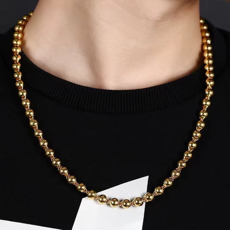 Collier vietnamien en or sable pour hommes et femmes