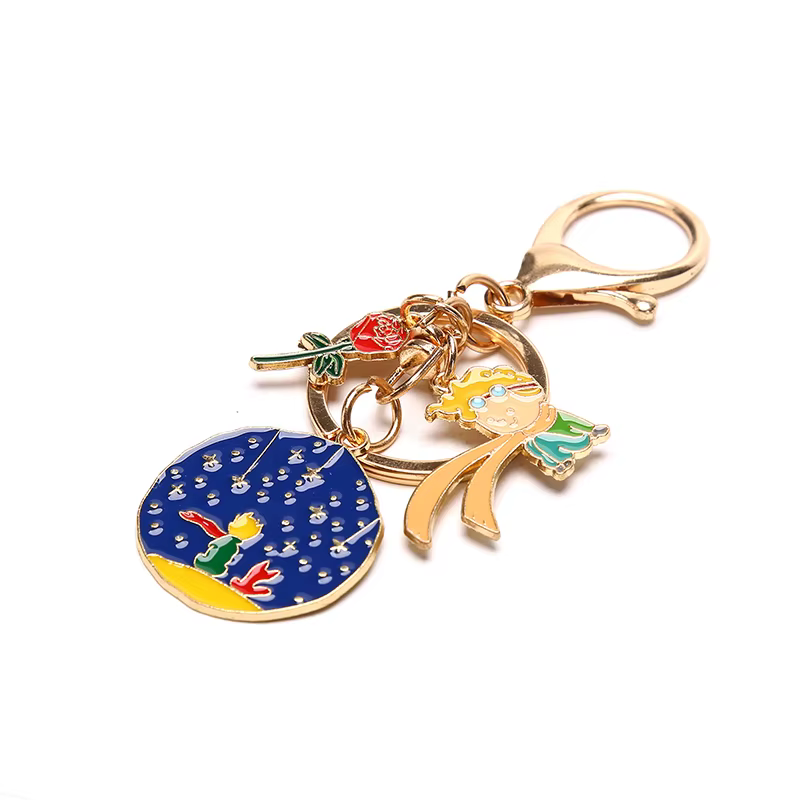 Mode métal Rose porte-clés étoilé petit Prince
