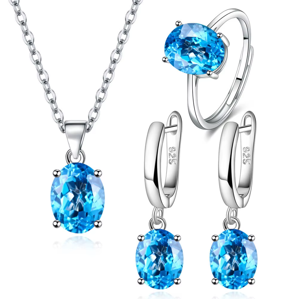 Andara-Ensembles de bijoux en argent regardé 925 pour femmes