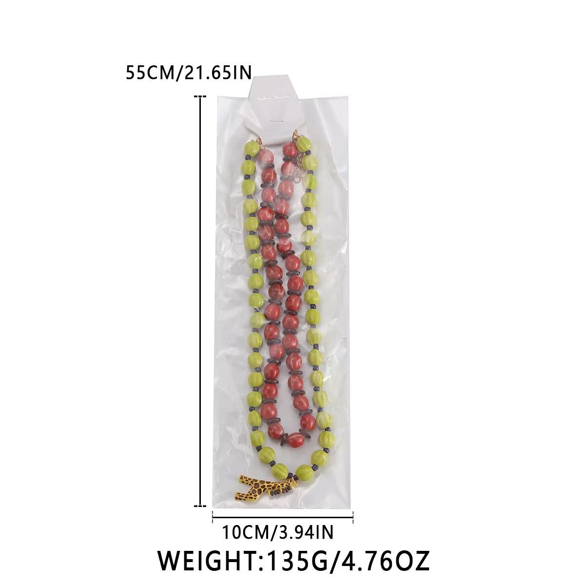 Collier pendentif girafe longue à plusieurs couches tissé à la main pour femme