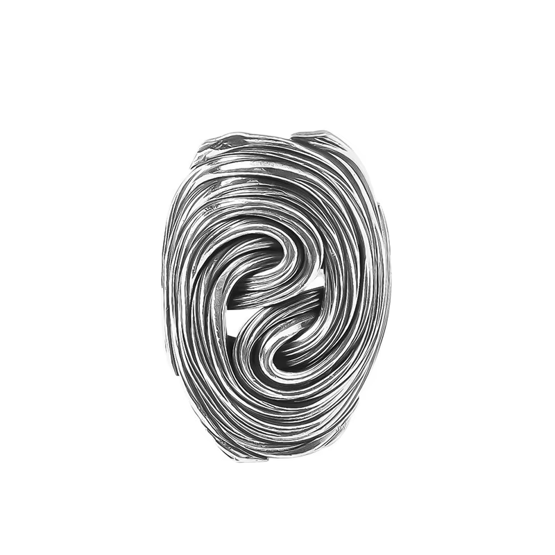 FOXANRY Vintage Punk couleur argent fleur anneaux pour les femmes nouvelle mode Simple irrégulière géométrique fête bijoux cadeaux