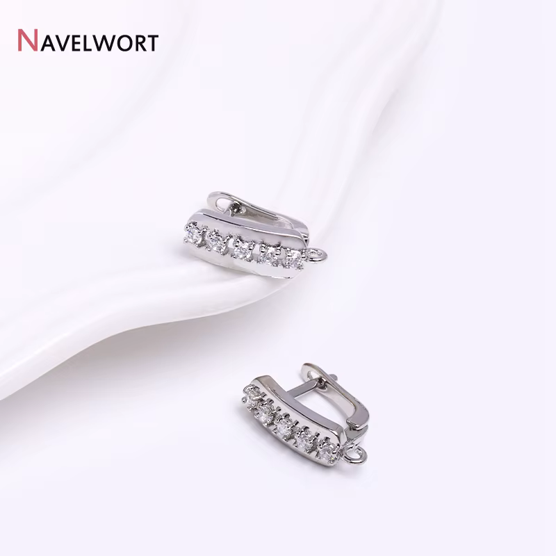 Fixations pour boucles d'oreilles en laiton plaqué or 18 carats