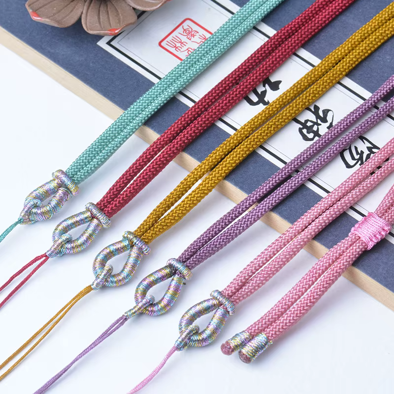 Colliers chaînes tressées bricolage pendentif fait à la main lanière réglable petite chaîne ronde Couple bijoux accessoires femmes collier