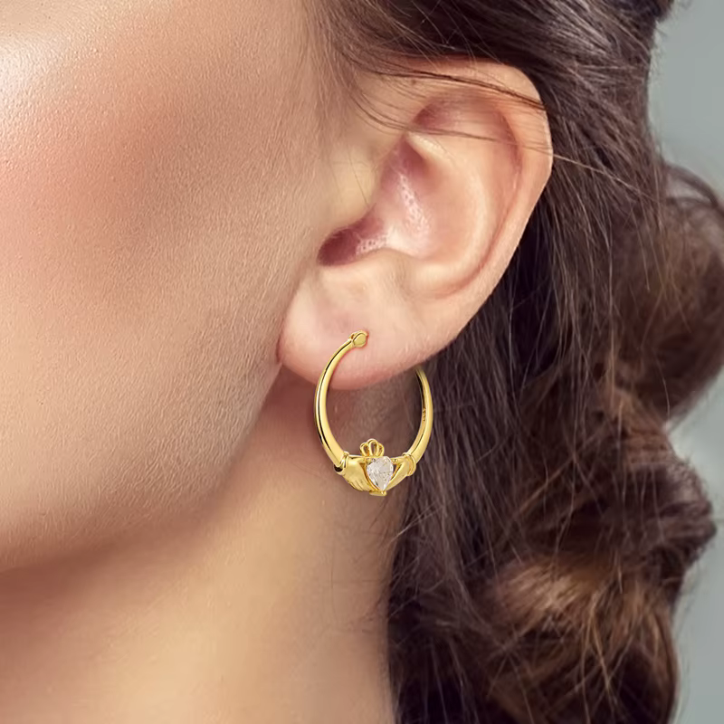 Boucles d'oreilles classiques en argent Sterling 925