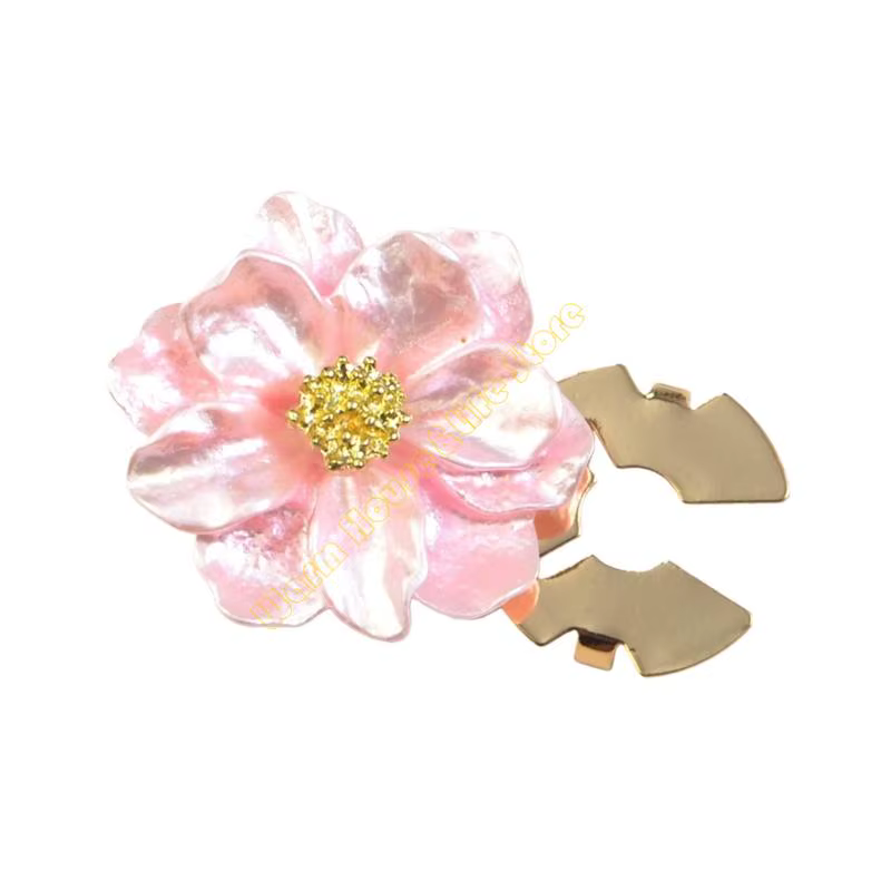 Boutons manchette chemise à Clip à fleurs nacrées
