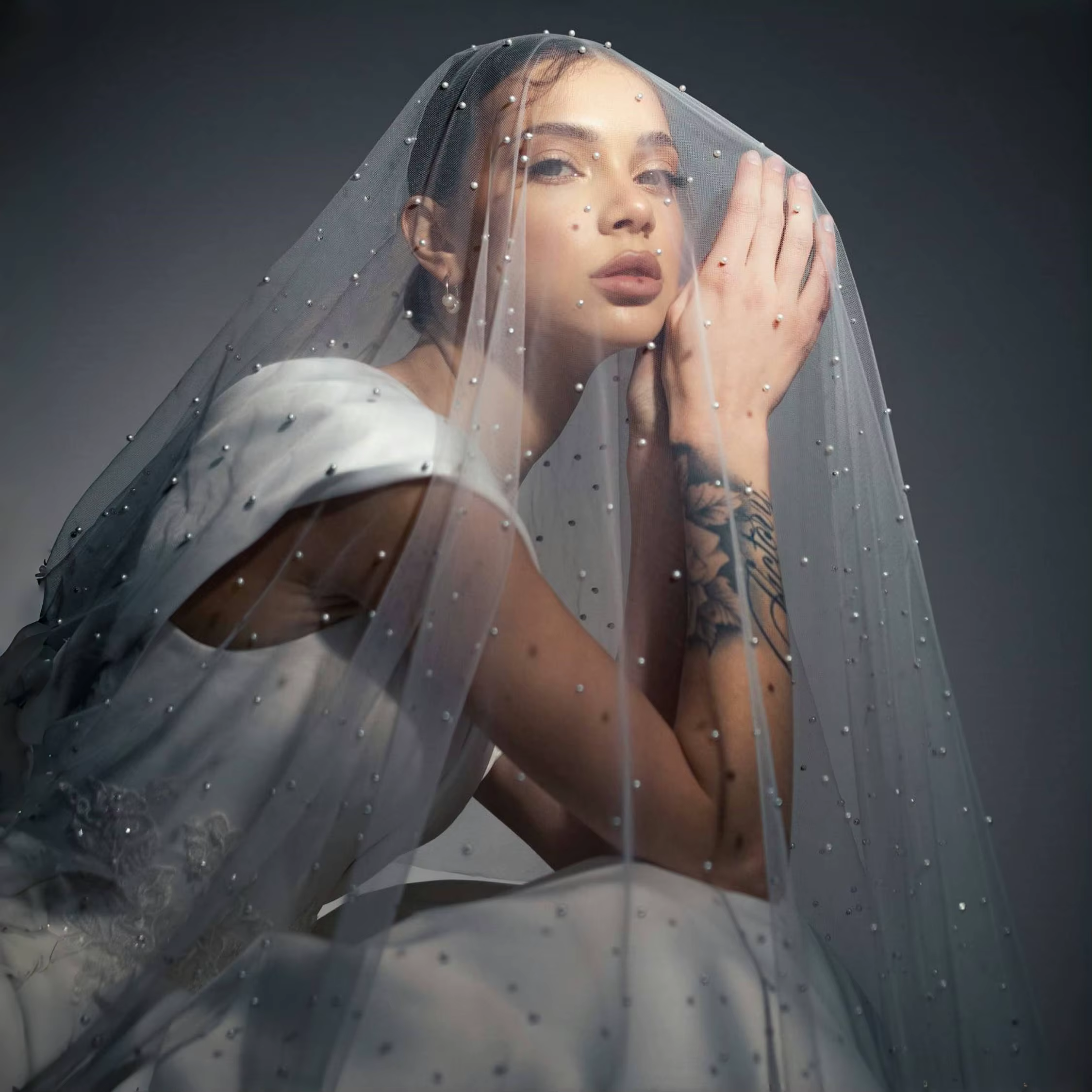 Voile de mariée classique 2T long avec peigne