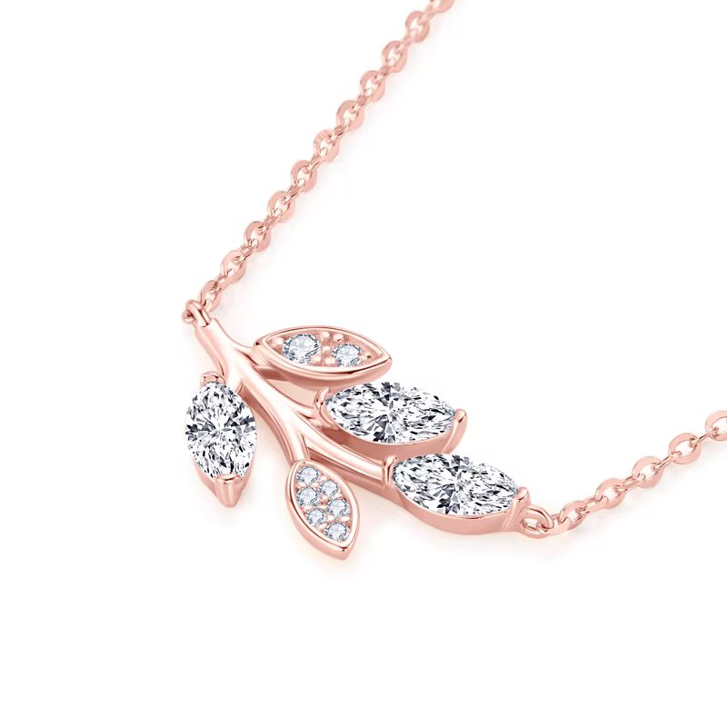 Lnkry – collier en Moissanite certifié Marquise
