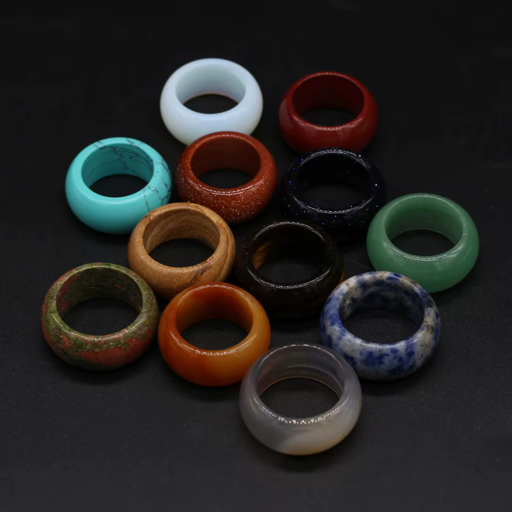Bague en pierres semi-précieuses naturelles