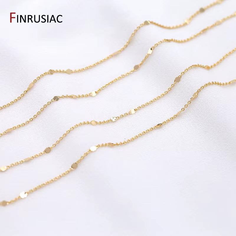 Chaîne fine plaquée or véritable 14K