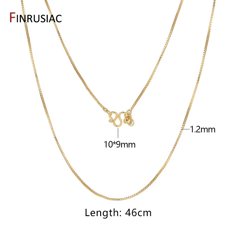 Chaînes de collier plaquées or véritable 14K pour la fabrication de bijoux