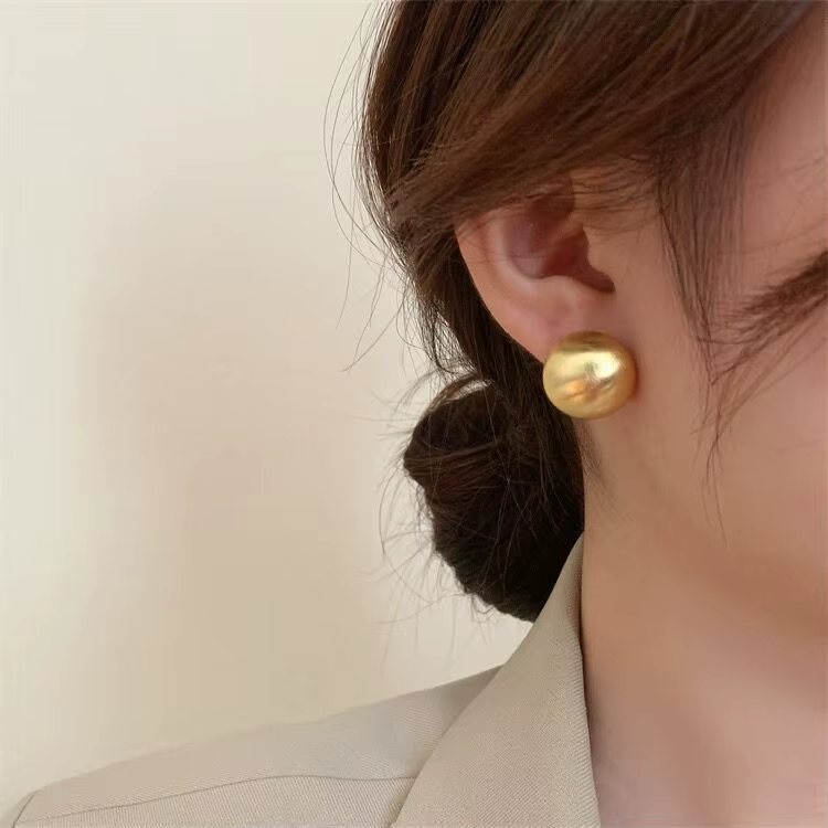 LATS Vintage personnalité exagérée demi-cercle mat boucles d'oreilles pour femmes tempérament bijoux fête accessoires de mode cadeau