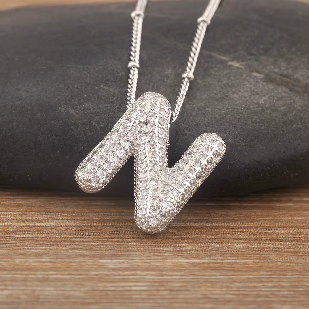 Collier avec pendentif en Zircon scintillant pour femmes