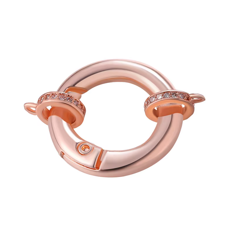 Fermoirs en cuivre et zircone pour fabrication de bijoux faits à la main