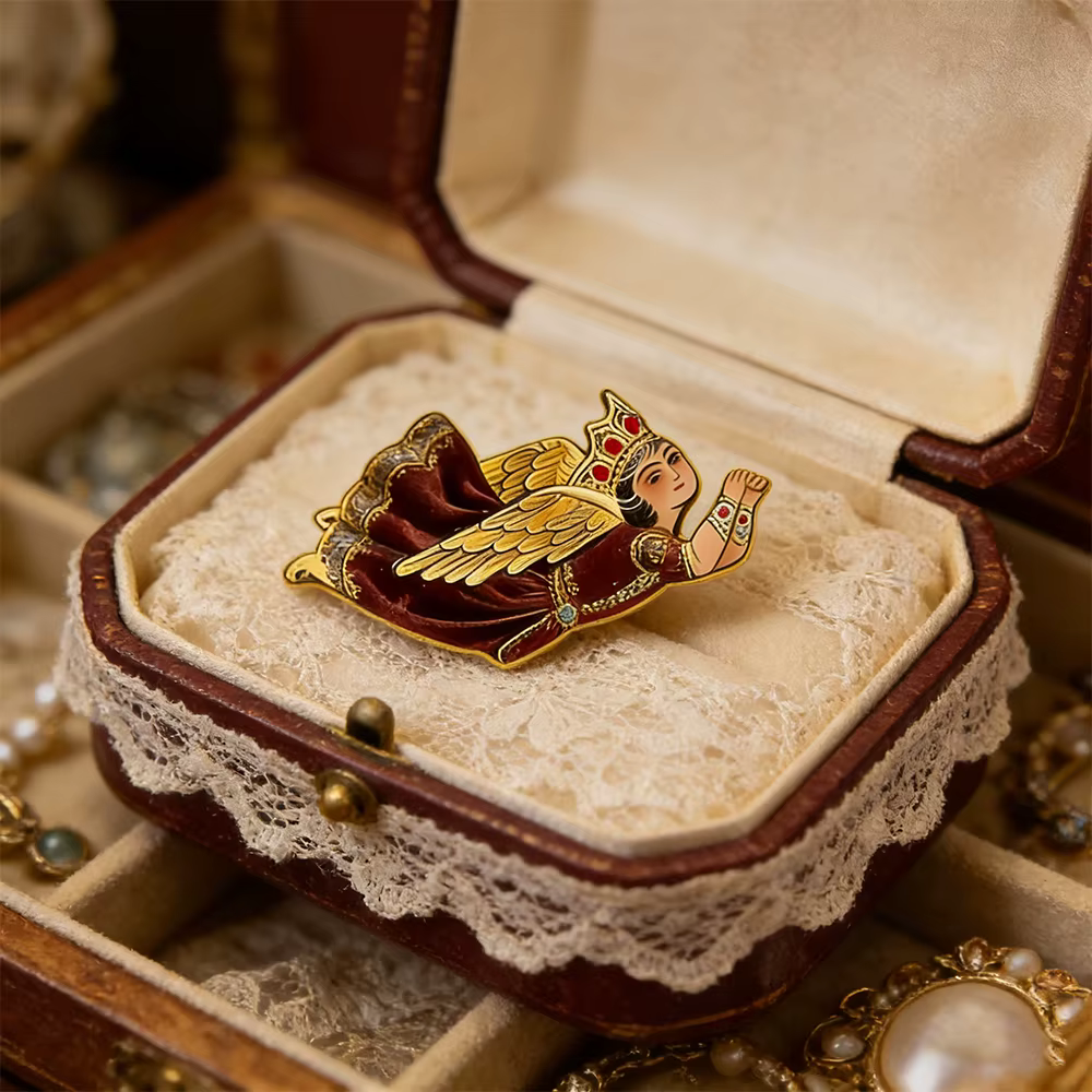 Broche HIPEE Anceignée Perse en Acier Inoxydable