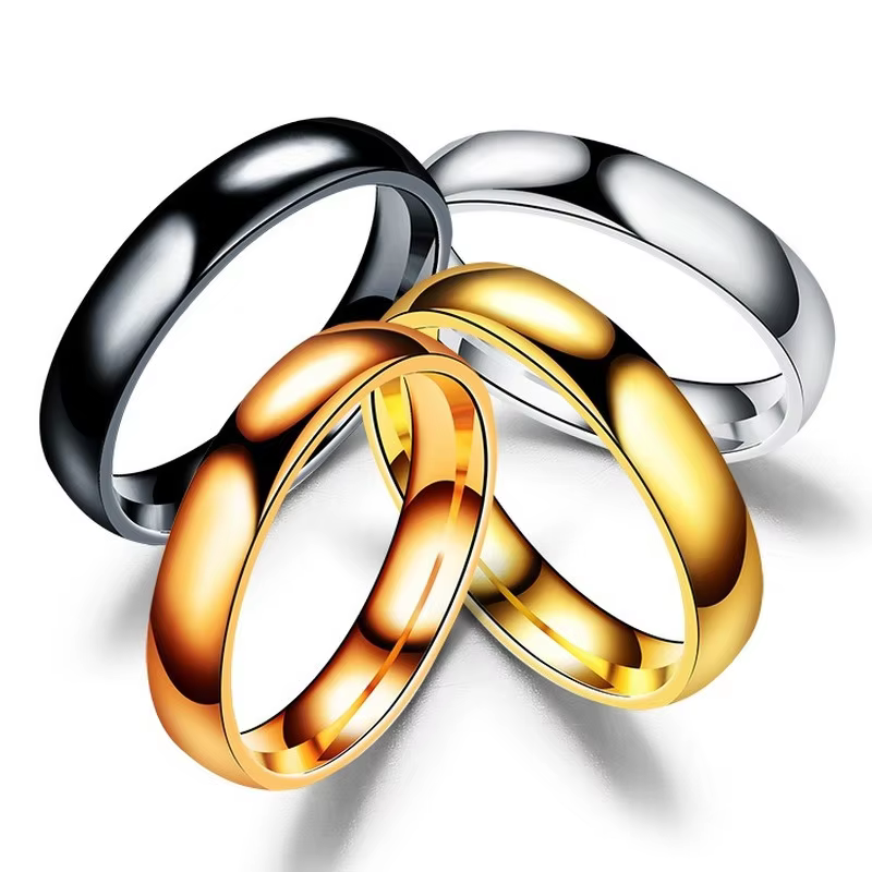 Bague en titane Simple pour femmes et hommes