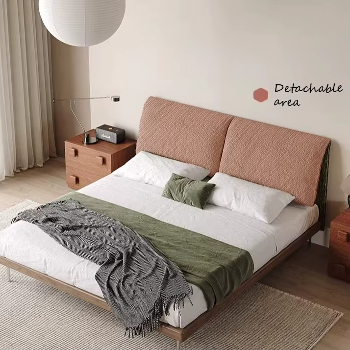 Lit double moderne style crème Elephant Erduo