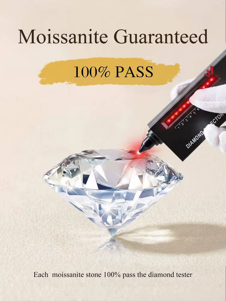 Bagues de fiançailles et de mariage de luxe en argent sterling 925 avec diamant moissanite marquise véritable 1 carat