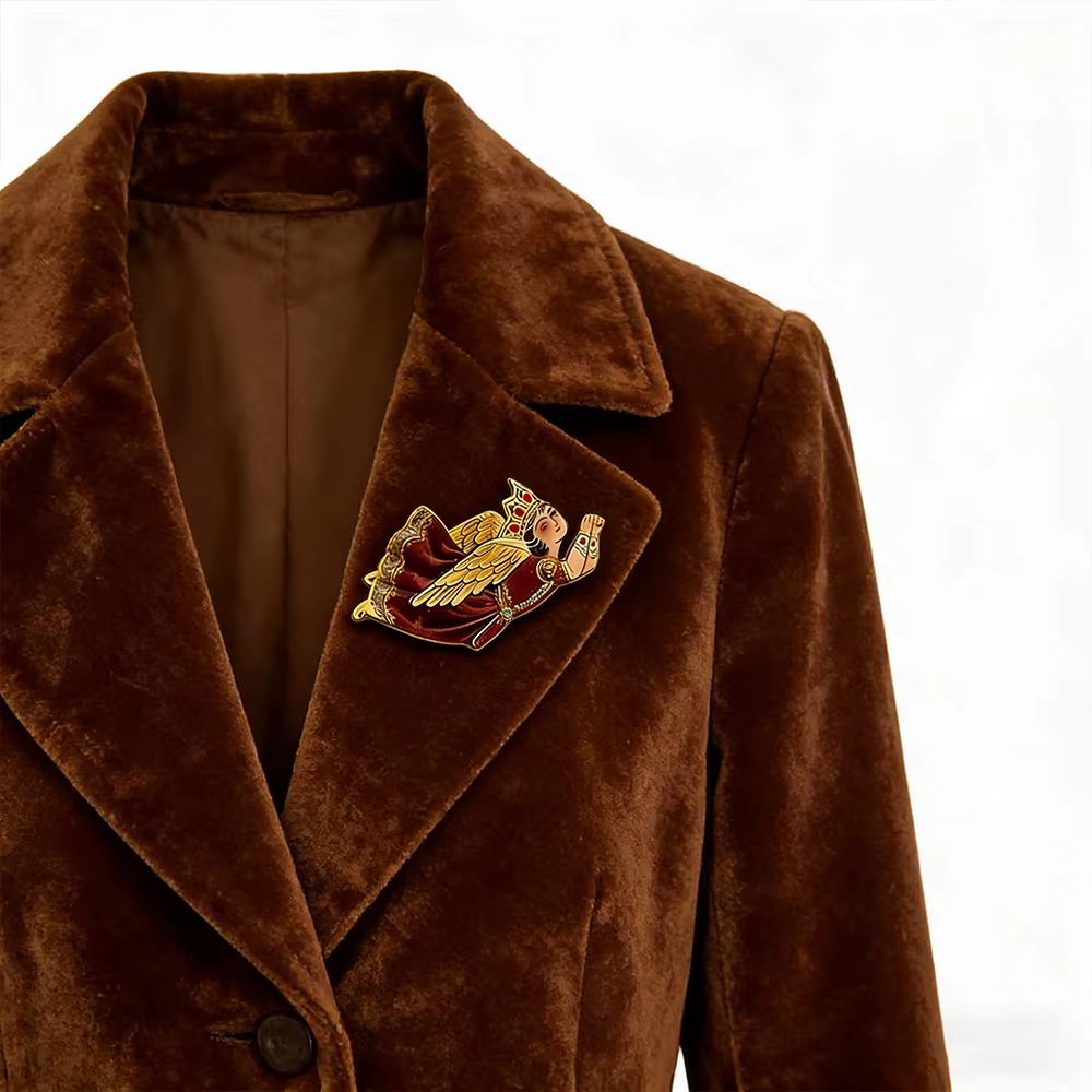 Broche HIPEE Anceignée Perse en Acier Inoxydable