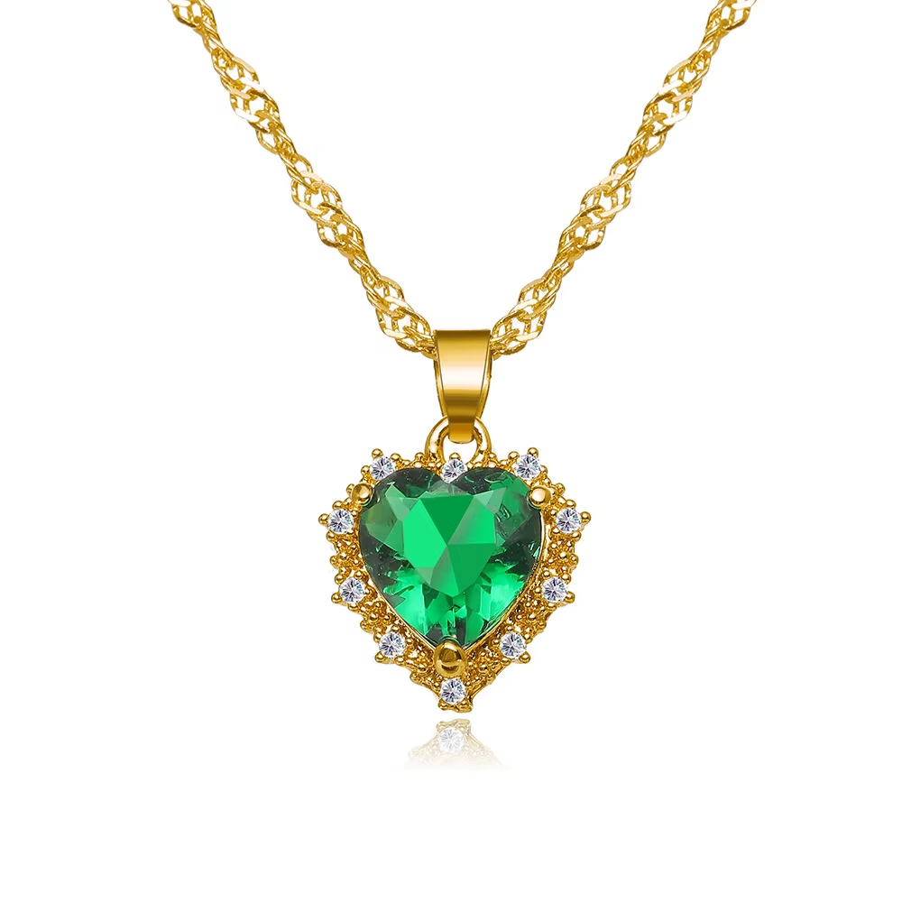 CARLIDANA Lana Del Rey collier exquis princesse assortiment rubis cristal coeur