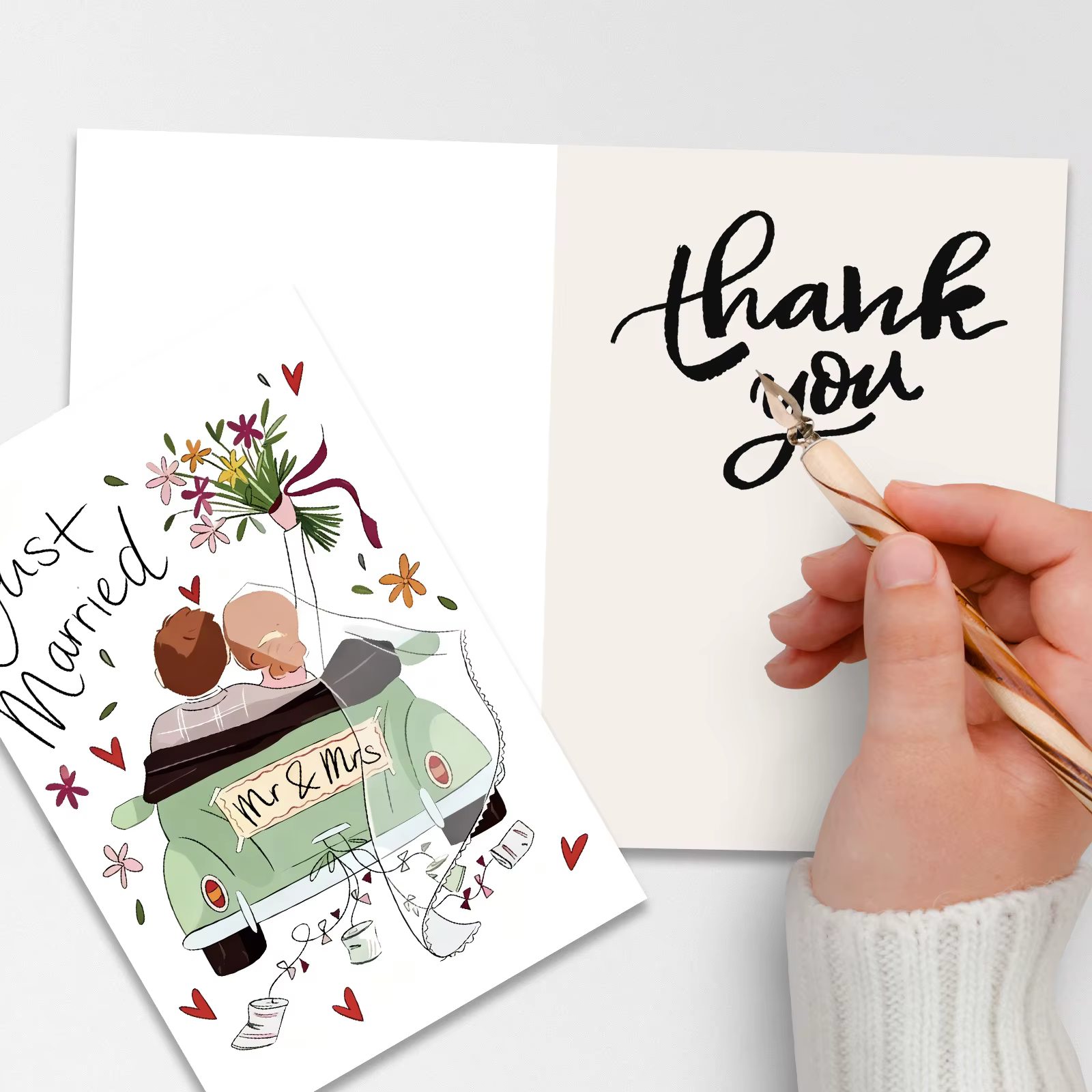 1 ensemble d'enveloppes pour cartes de vœux de mariage