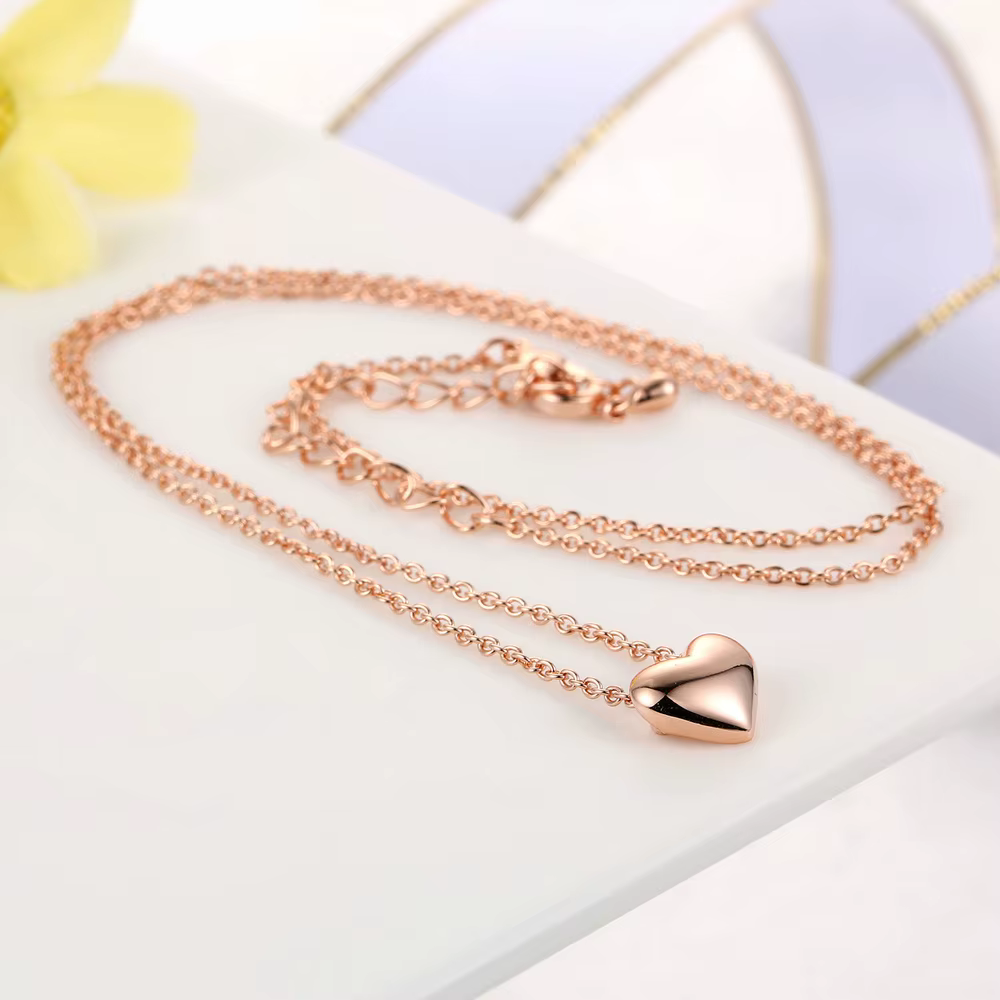 Collier pendentif Simple en forme de cœur pour femmes