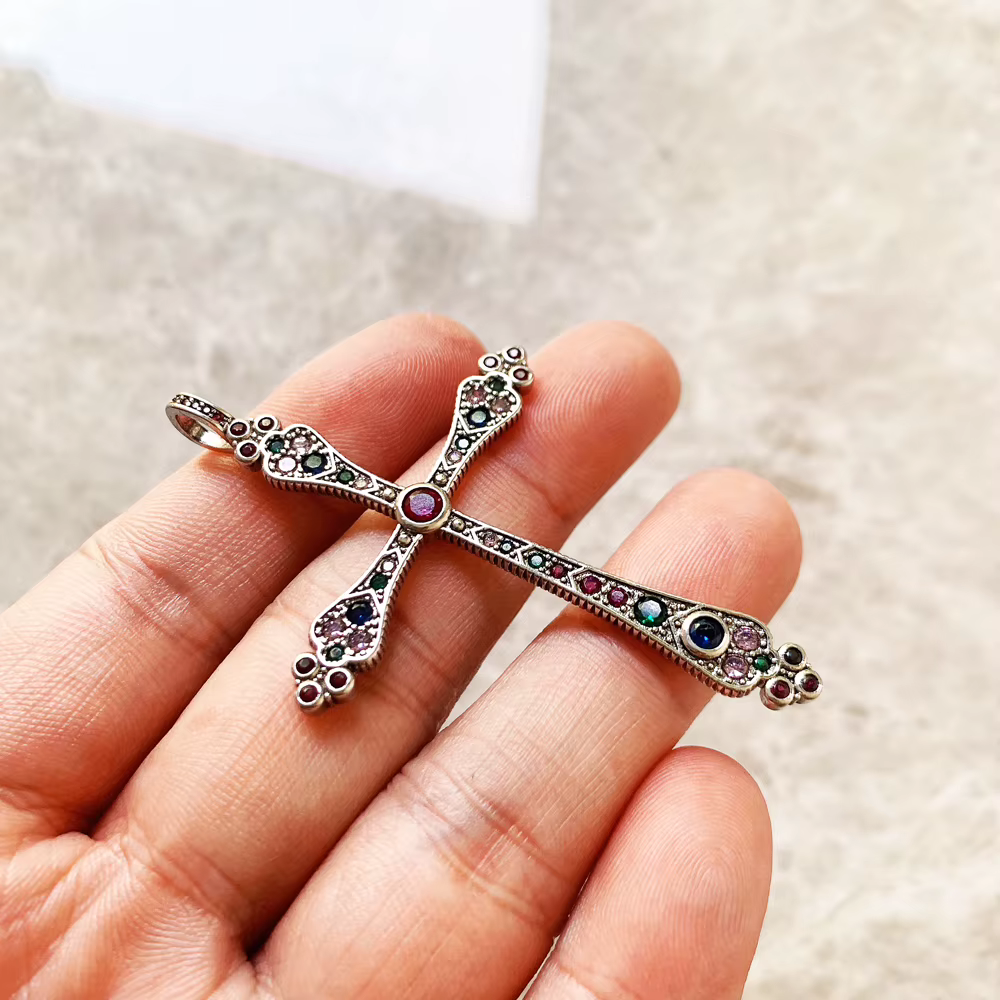 Pendentifs en argent Sterling 925 avec croix royale