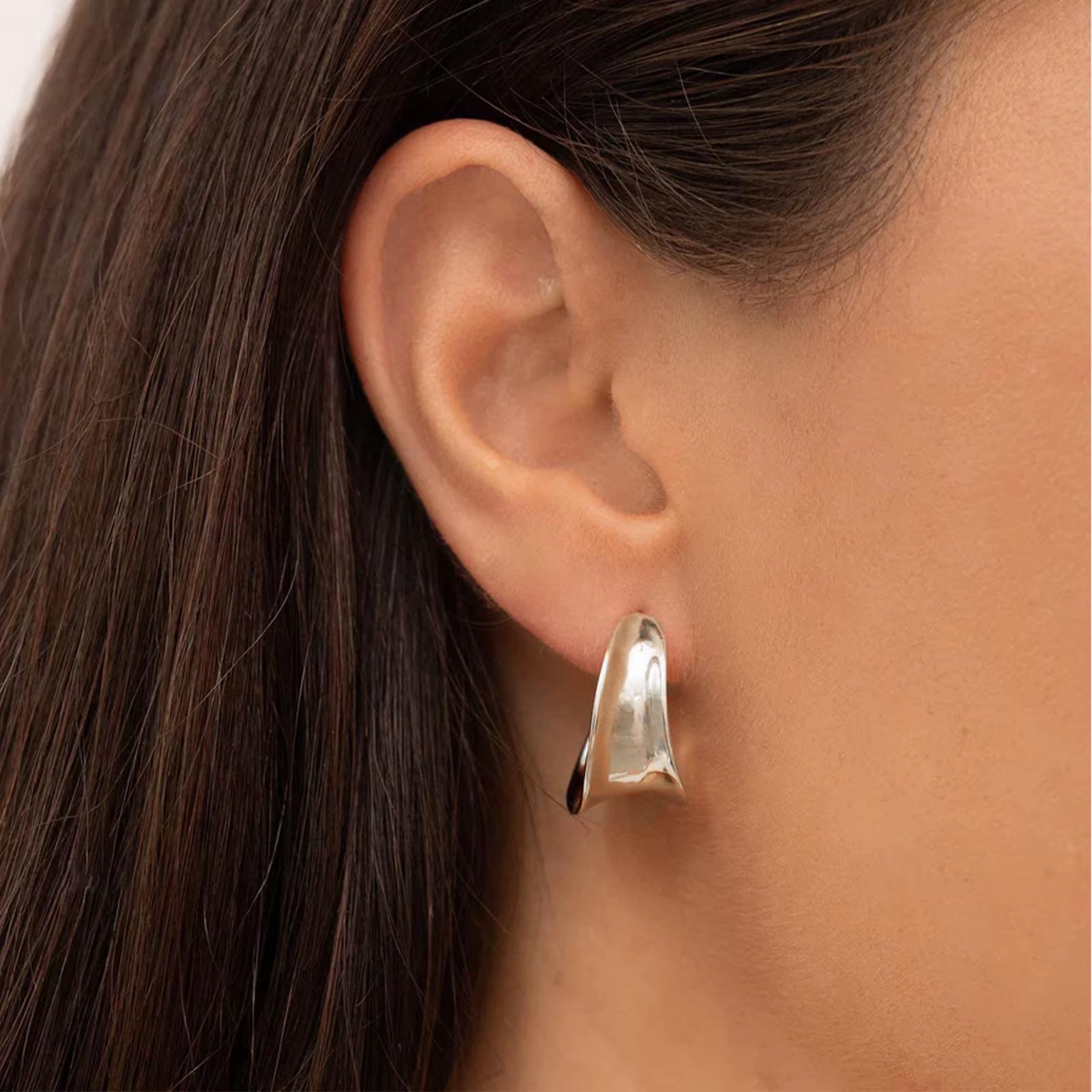 Ug LAOPA-Boucles d'oreilles créoles en argent regardé 925