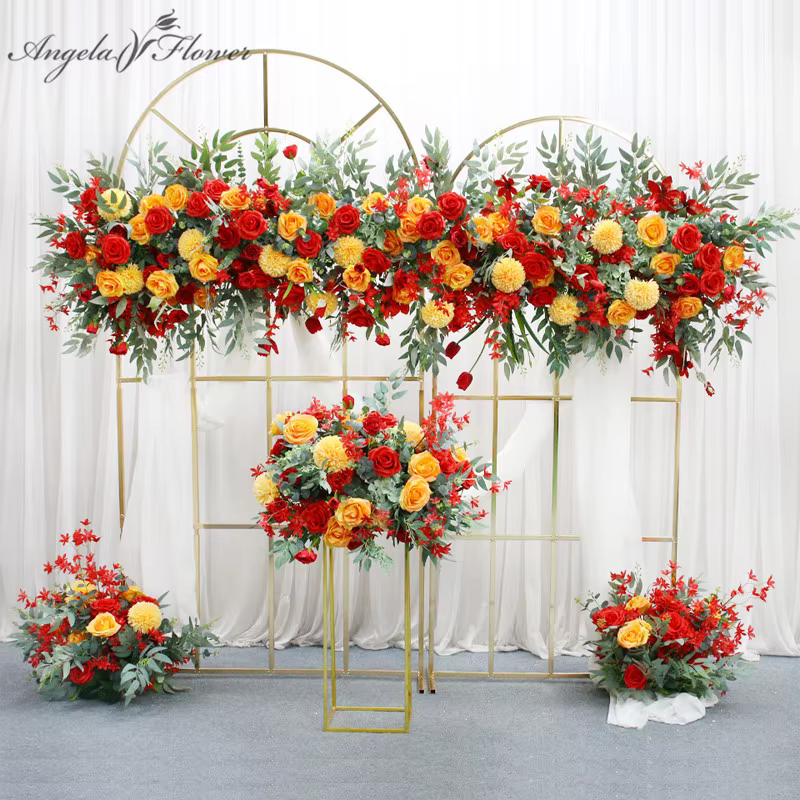 Décor d'arrière-plan d'arc de mariage