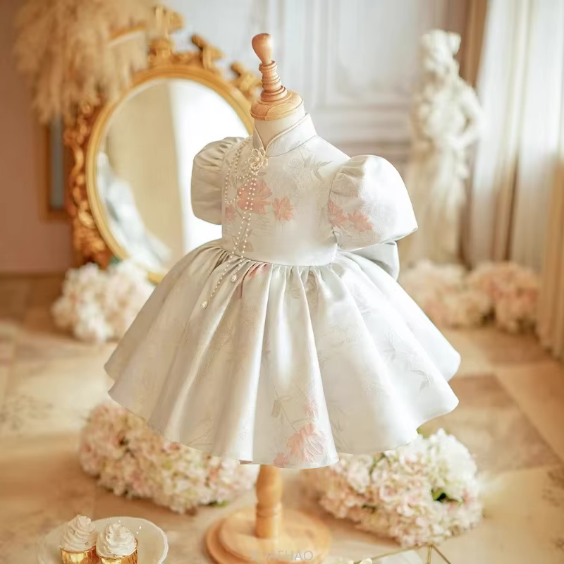 Robe de bal en Satin pour bébé fille