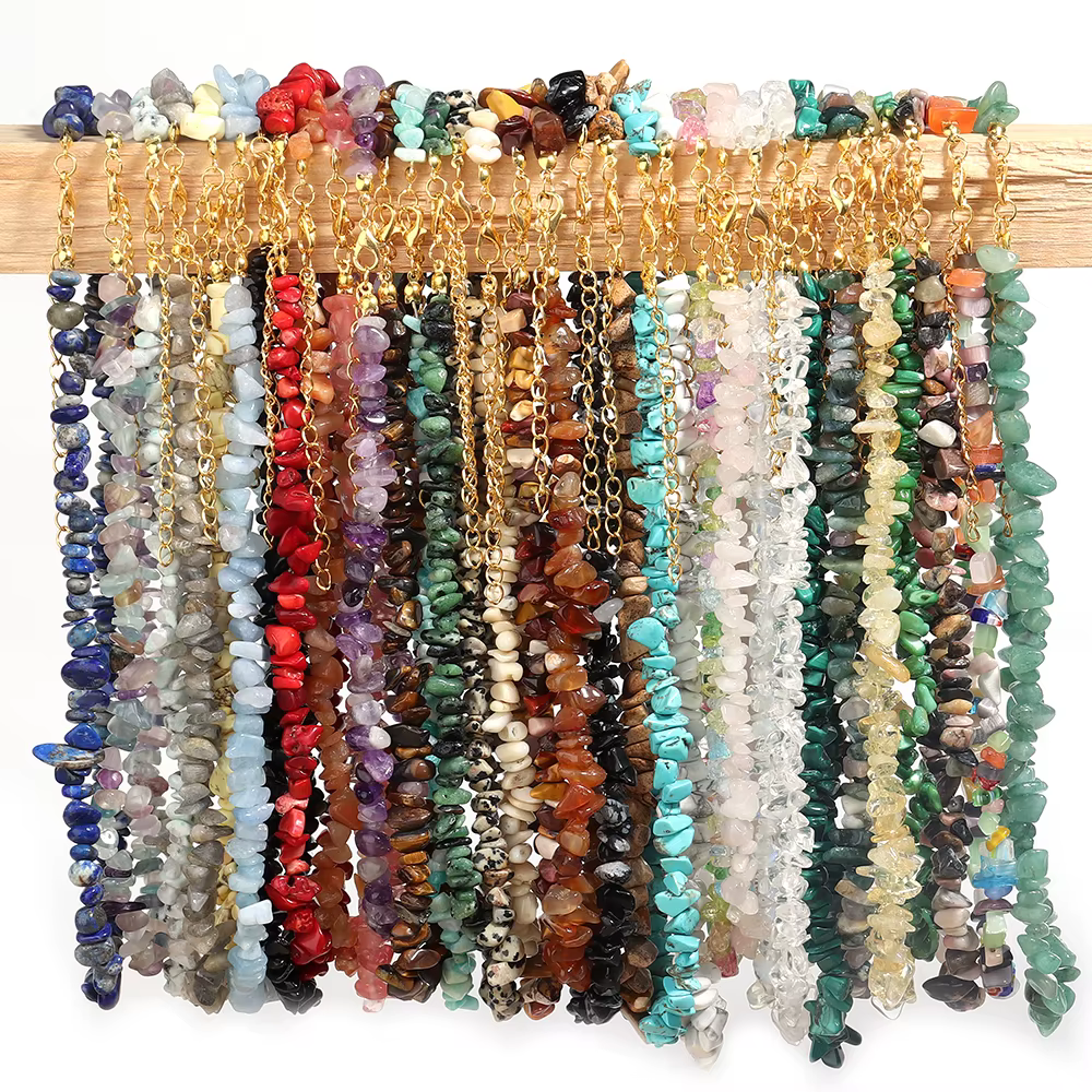 Collier ras du cou en pierre naturelle pour femmes