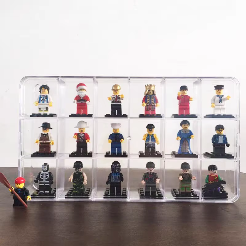 Boîte de rangement transparente à 18 grilles