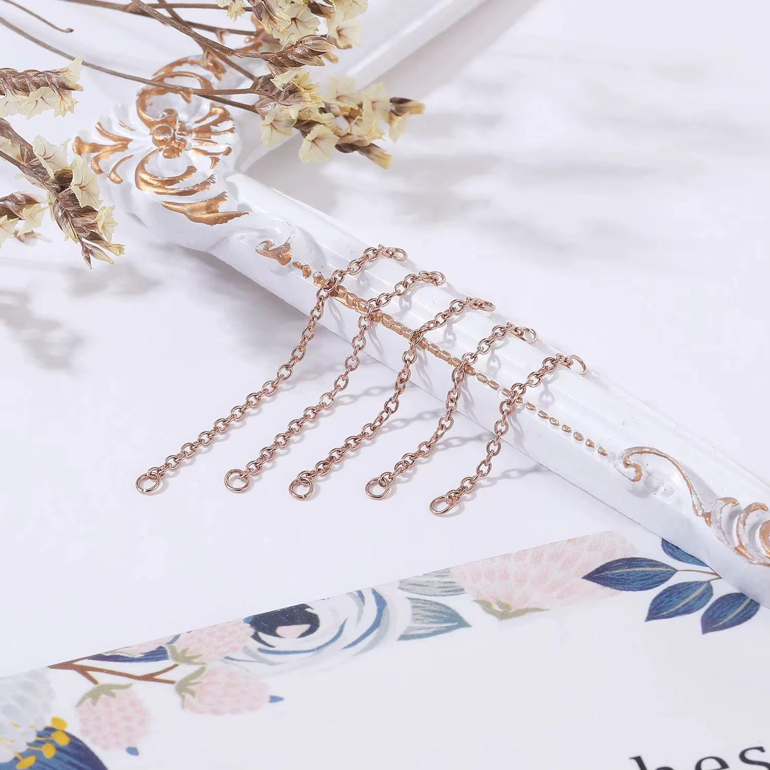 AOEDEJ 1PC couleur or nez chaîne bijoux en acier inoxydable industriel Piercing