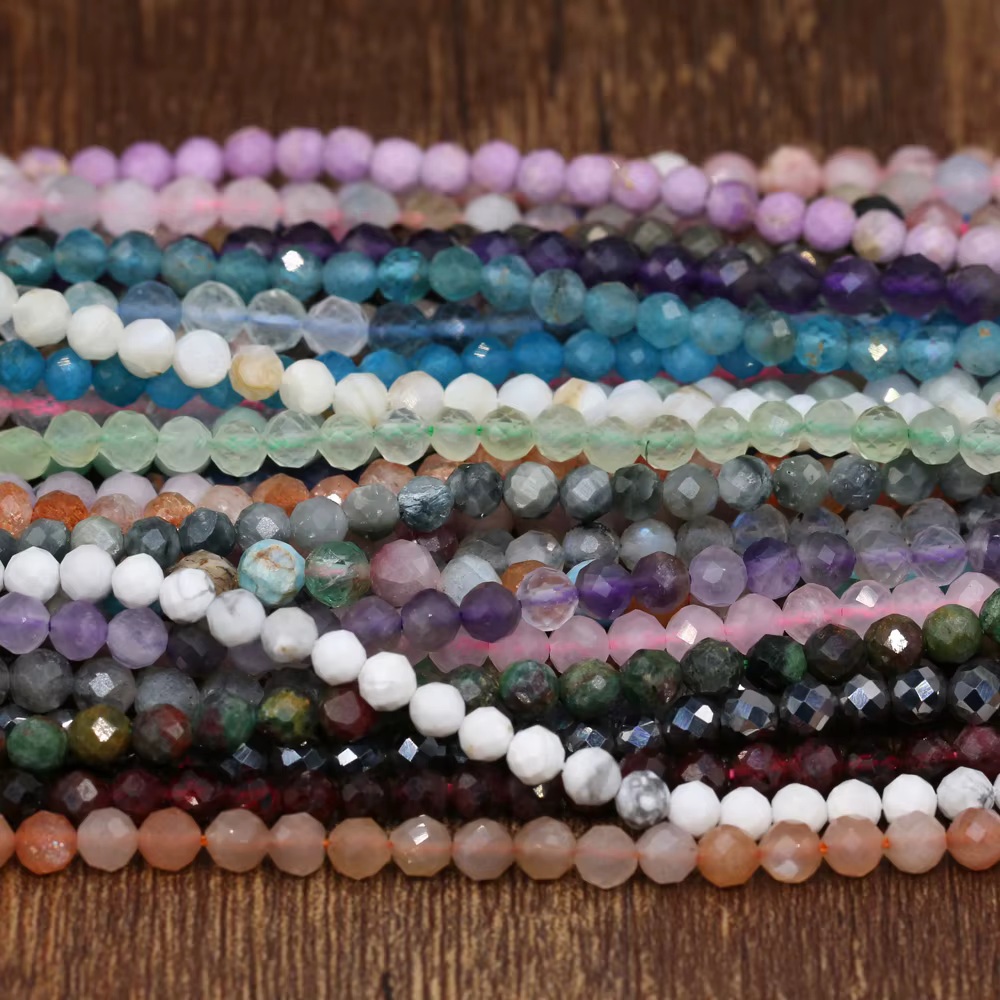 Perles à Facettes en Pierre Naturelle