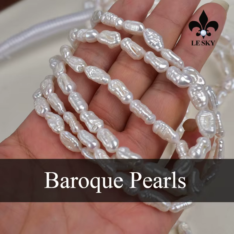 Perles d'eau douce baroques naturelles
