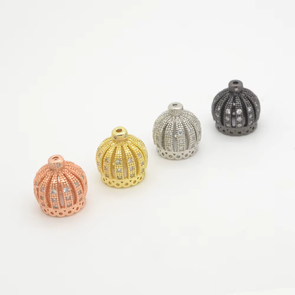 Perles d'espacement couronne creuse pour bricolage