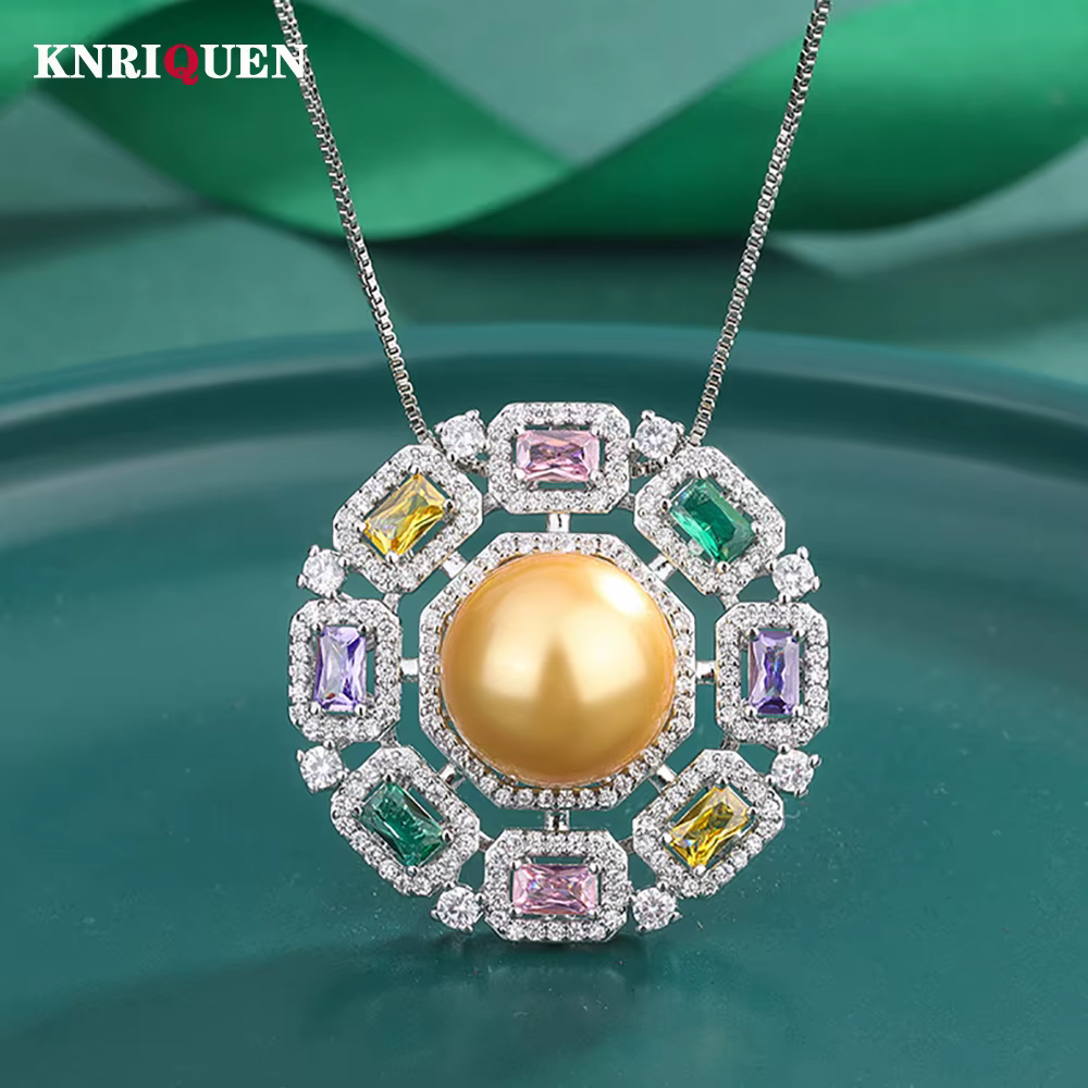 Collier pendentif en or blanc pour femme