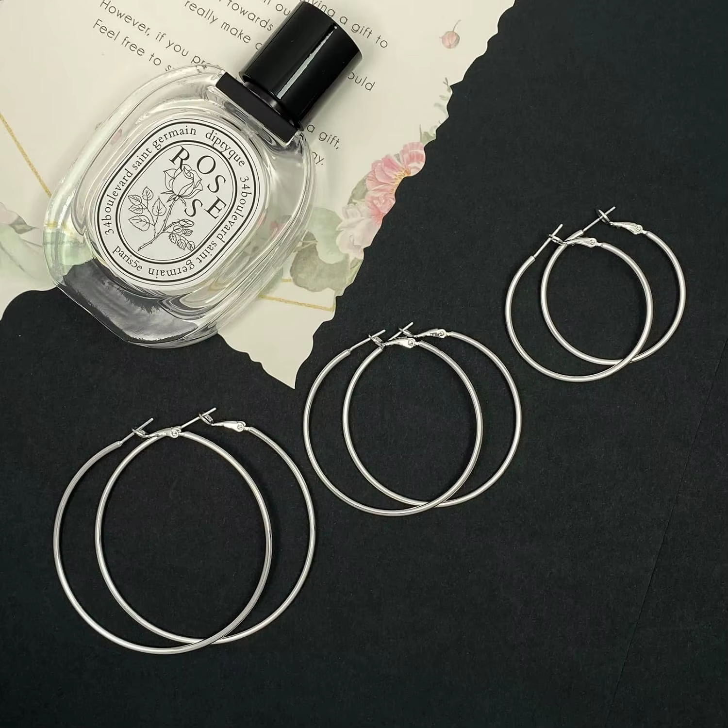 Boucles d'oreilles créoles pour femmes plaquées or 18 carats