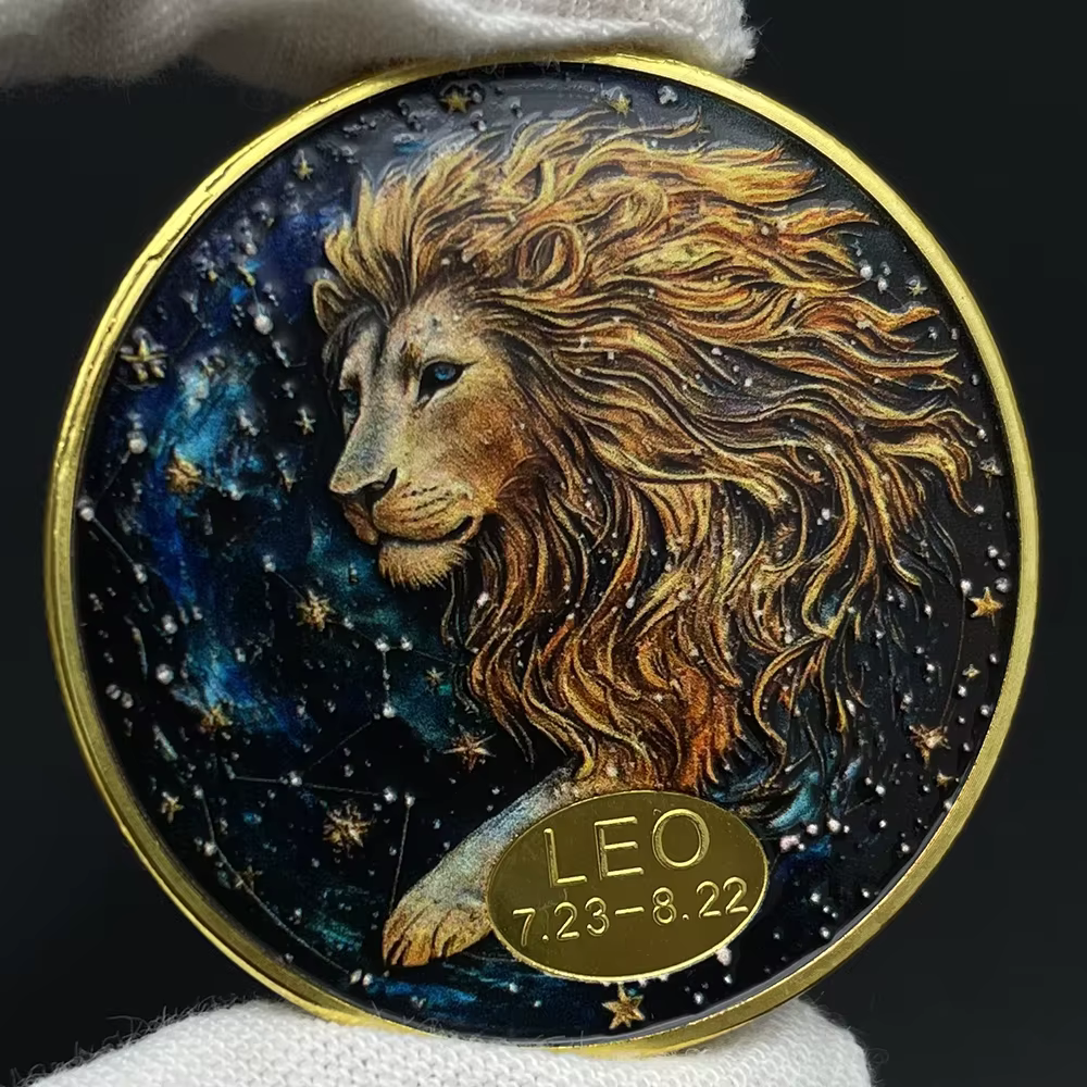 Leo Sagittaire Gémeaux Scorpion Constellation Pièce Étoile Signe Médaillon Mistique Astrologie Pièces Décorations en Capsule