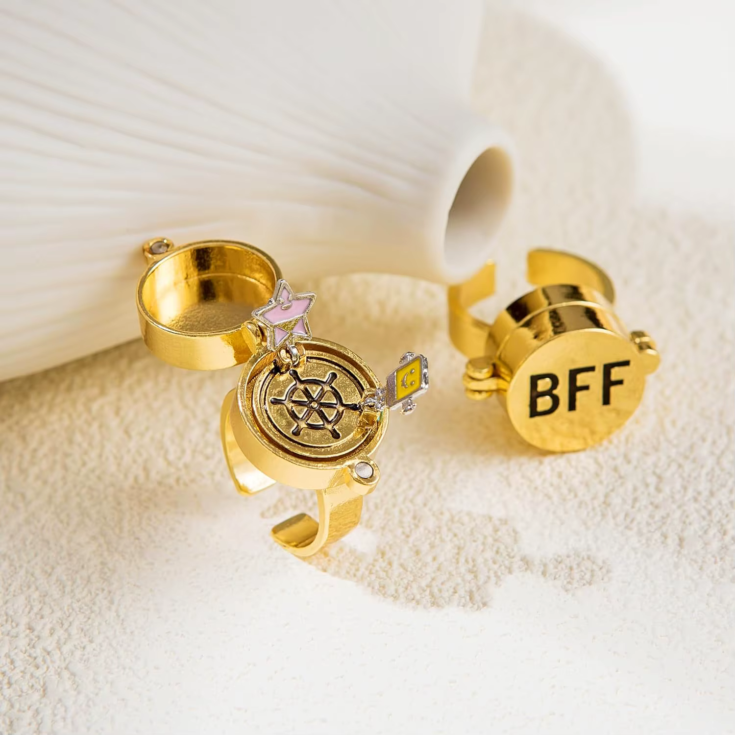 Anneaux BFF améliorés, boucle magnétique et roulements rotatifs Bettler