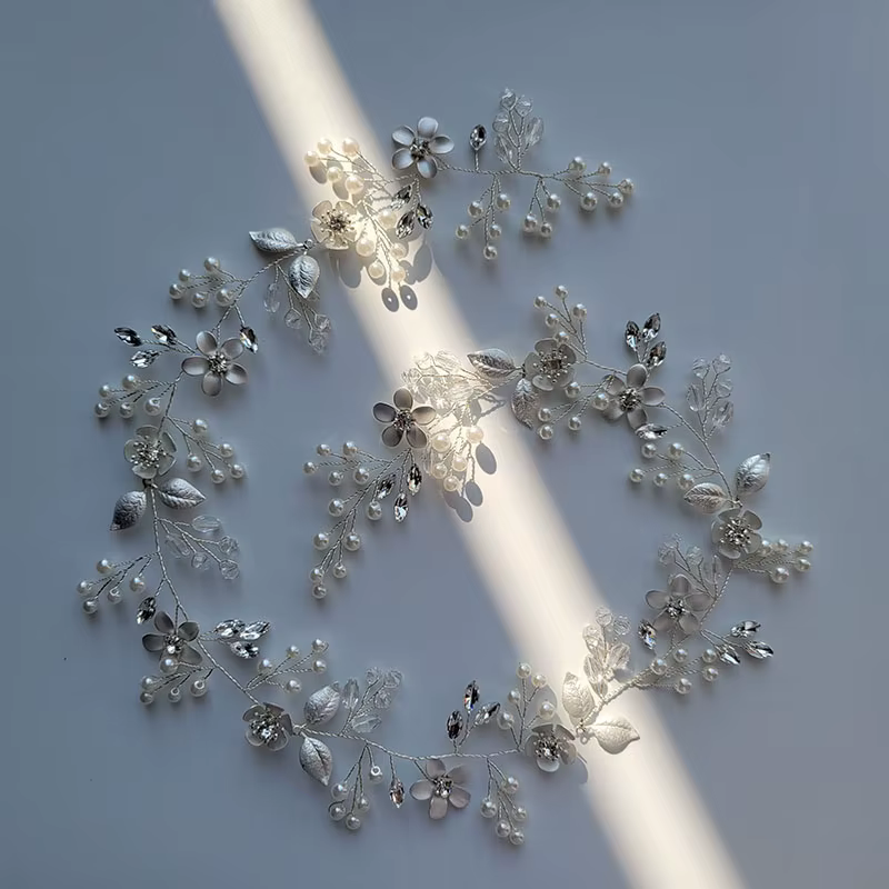Bijoux de cheveux en alliage fait à la main pour femmes