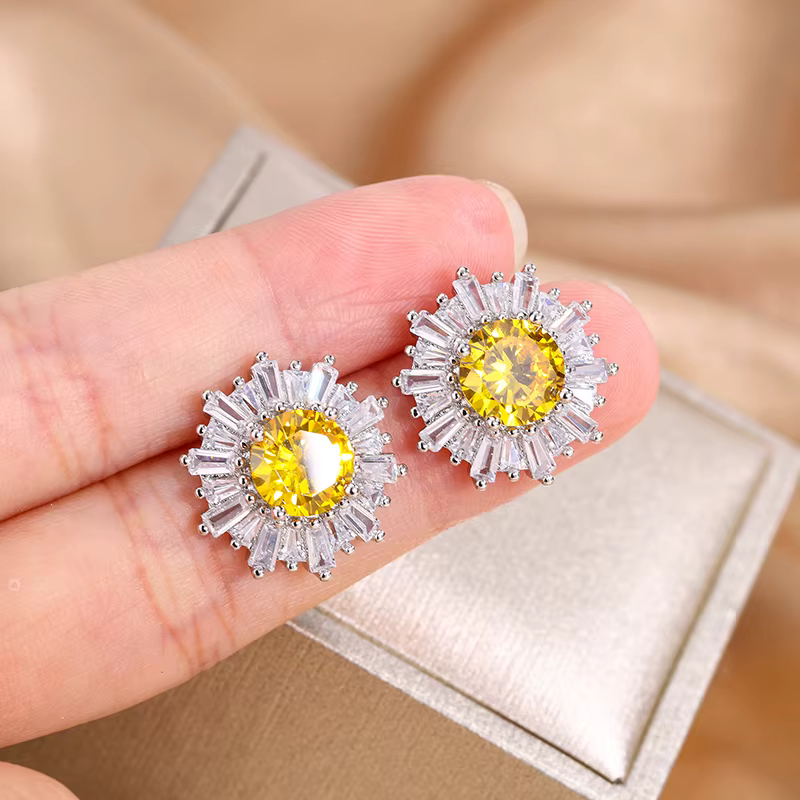 Boucles d'oreilles plaquées argent 925 pour femmes