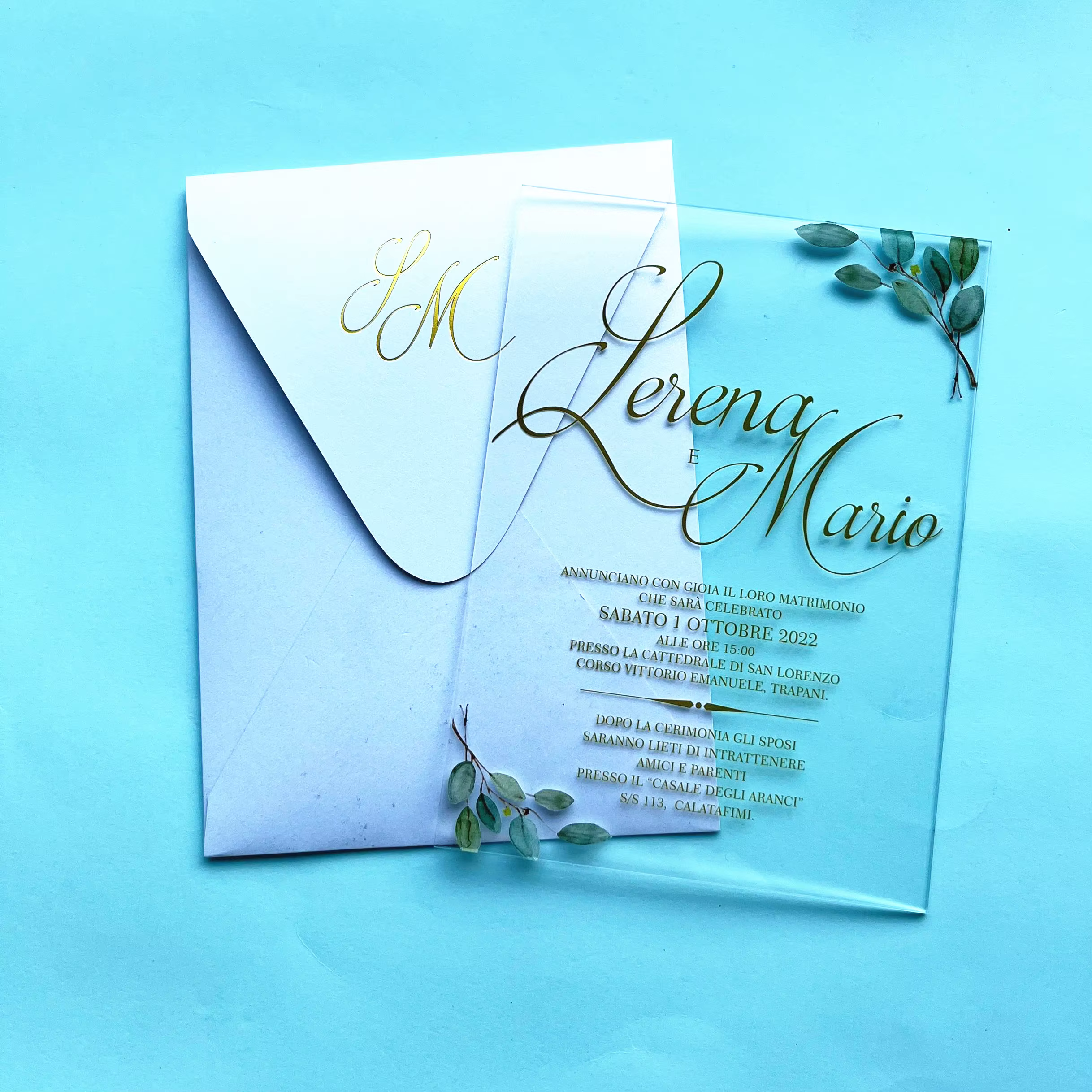 Carte d'invitation de mariage élégante