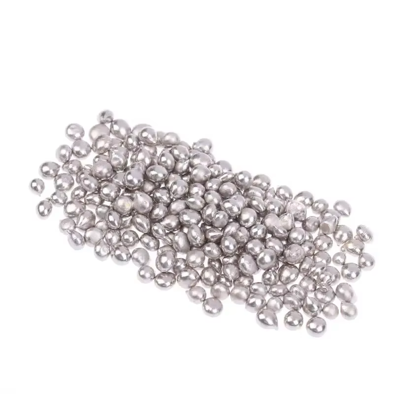 Perles de granulés plaquées argent 100g