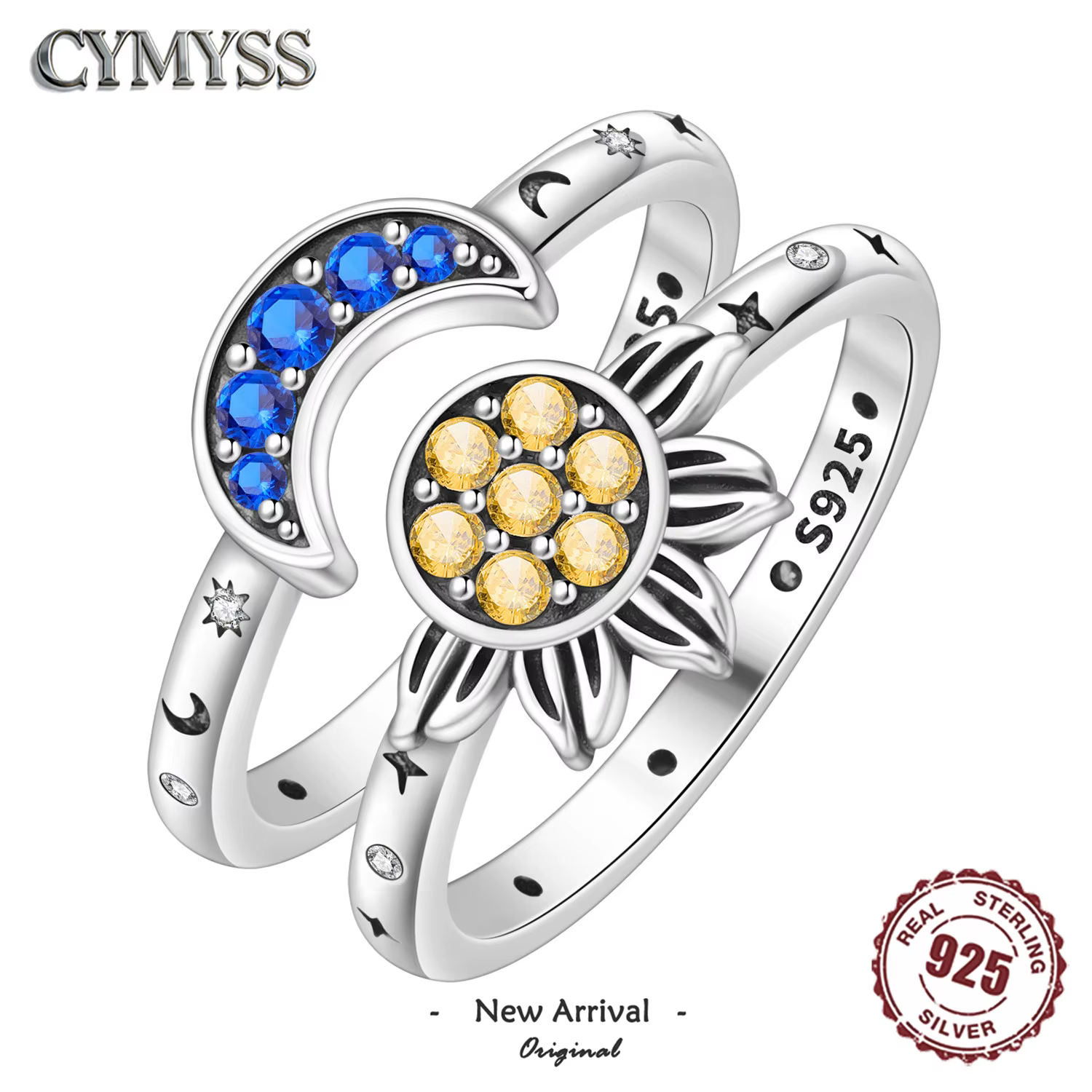Ensemble de bagues originales en argent Sterling 925