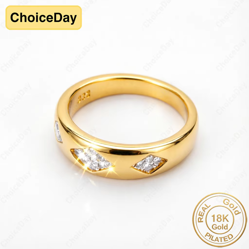 Élégante bague en or 18 carats plaqué or