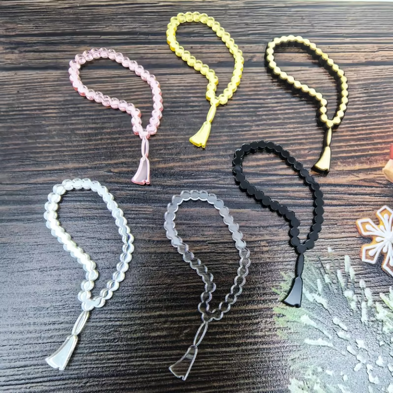 20 pièces perles prière collier baptême chapelet faveurs miroir