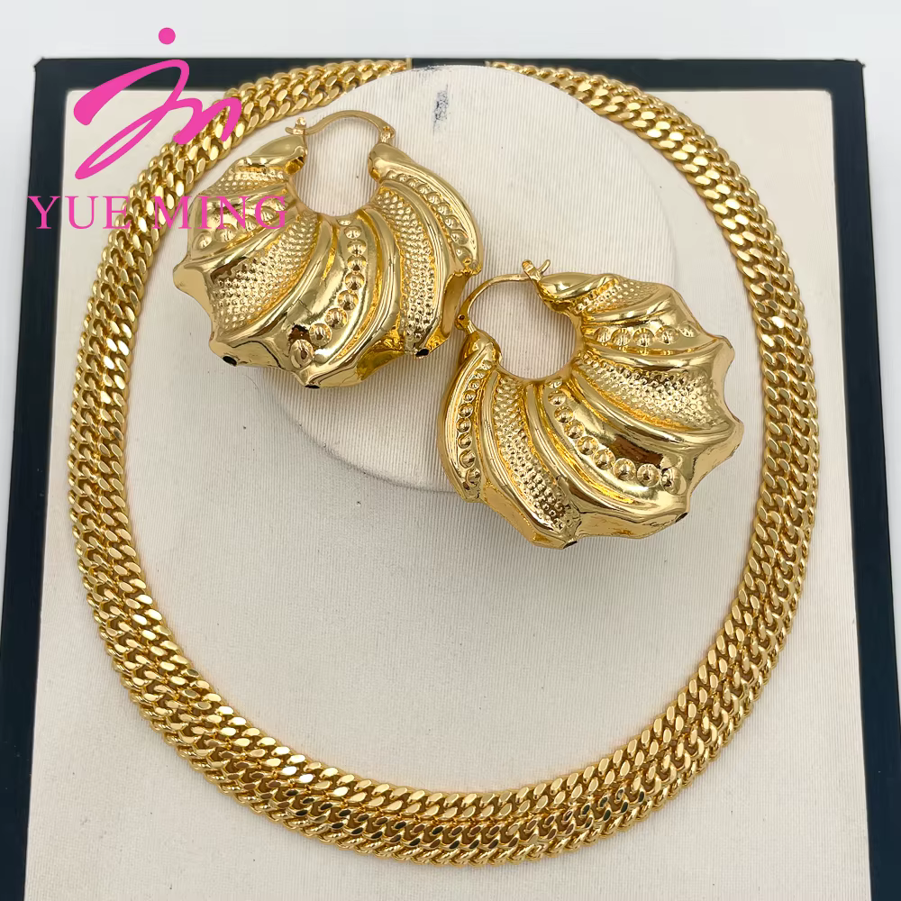 Ensembles de bijoux en plaqué or 18 carats pour femmes