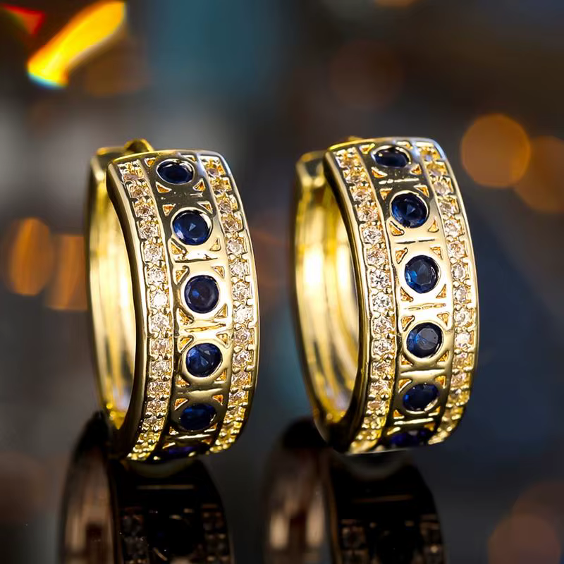 Huitan – boucles d'oreilles en or pour femmes