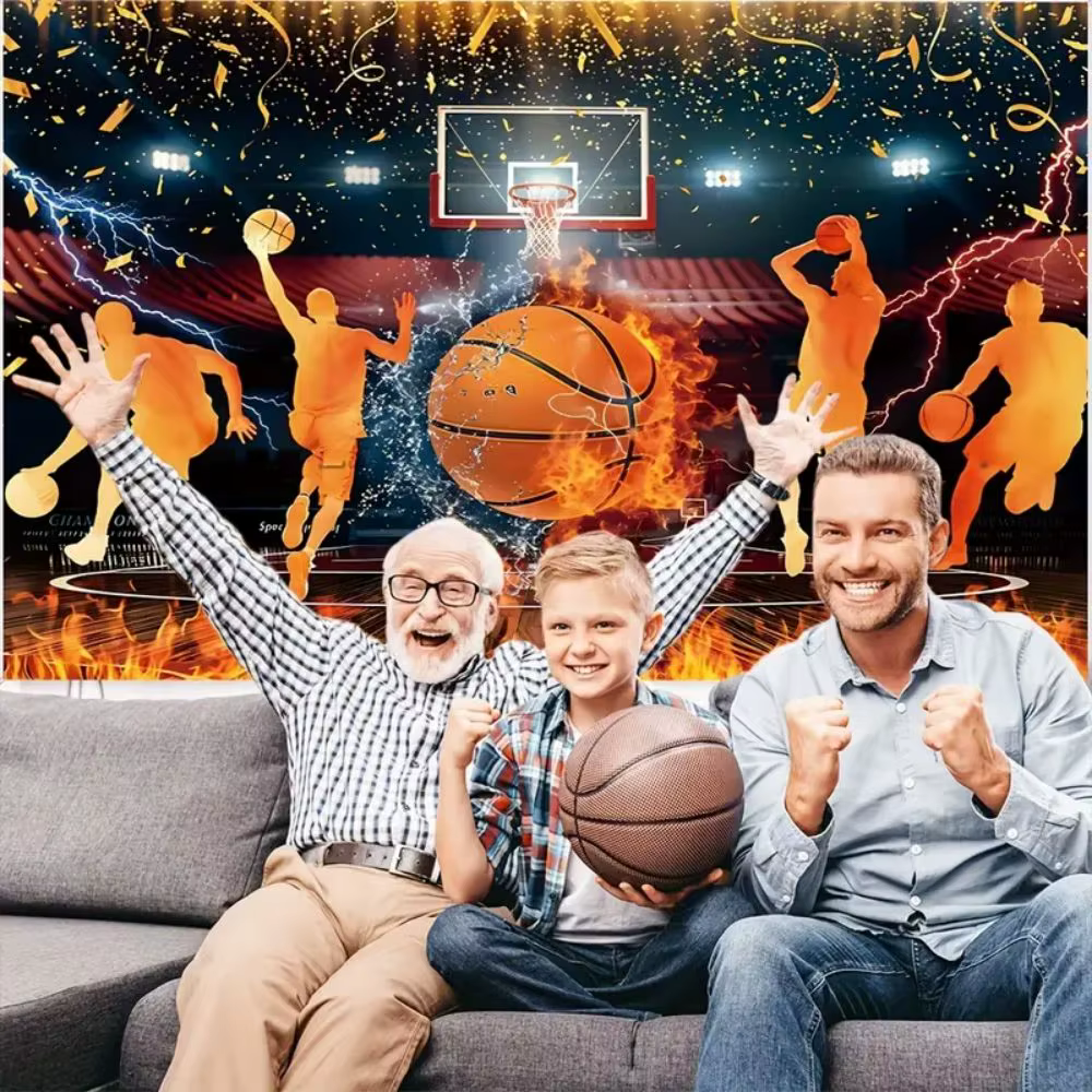 VIKAMA flamme basket-ball cérémonie fond bannière fête d'anniversaire décoration Festival